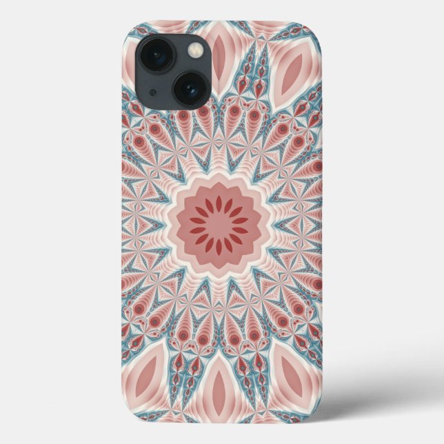 Modernes Kaleidoskop Mandala Fraktal Kunst Case-Mate iPhone Hülle (Rückseite)