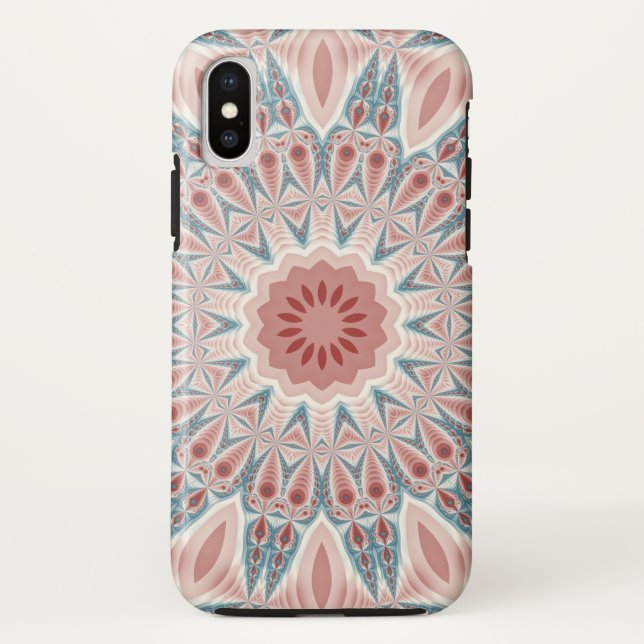 Modernes Kaleidoskop Mandala Fraktal Kunst Case-Mate iPhone Hülle (Rückseite)