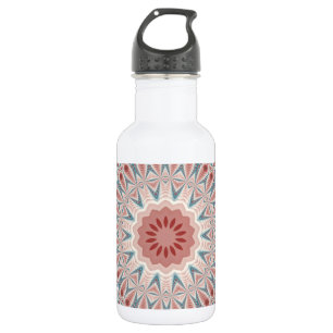 Modernes Kaleidoskop Mandala Fraktal Kunst Edelstahlflasche
