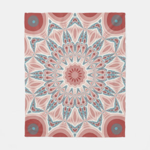Modernes Kaleidoskop Mandala Fraktal Kunst Fleecedecke