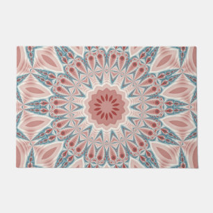 Modernes Kaleidoskop Mandala Fraktal Kunst Fußmatte