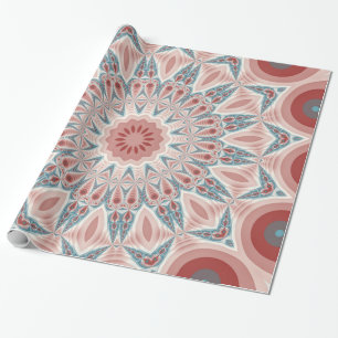 Modernes Kaleidoskop Mandala Fraktal Kunst Geschenkpapier