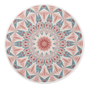 Modernes Kaleidoskop Mandala Fraktal Kunst Keramikknauf