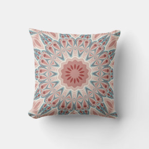 Modernes Kaleidoskop Mandala Fraktal Kunst Kissen
