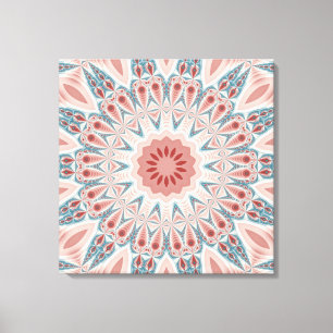 Modernes Kaleidoskop Mandala Fraktal Kunst Leinwanddruck