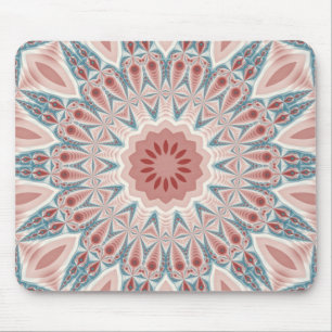 Modernes Kaleidoskop Mandala Fraktal Kunst Mousepad