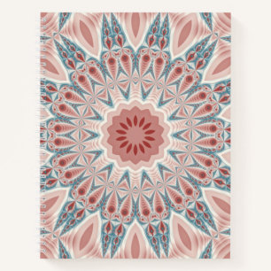 Modernes Kaleidoskop Mandala Fraktal Kunst Notizbuch
