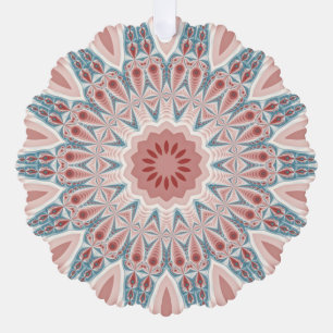 Modernes Kaleidoskop Mandala Fraktal Kunst Ornament Karte