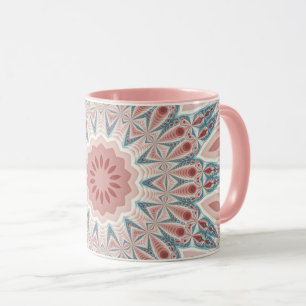 Modernes Kaleidoskop Mandala Fraktal Kunst Tasse