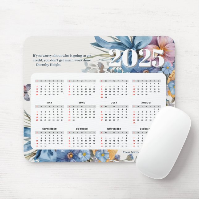 Modernes Kalenderangebot 2025 und Personalisierter Mousepad (Mit Mouse)