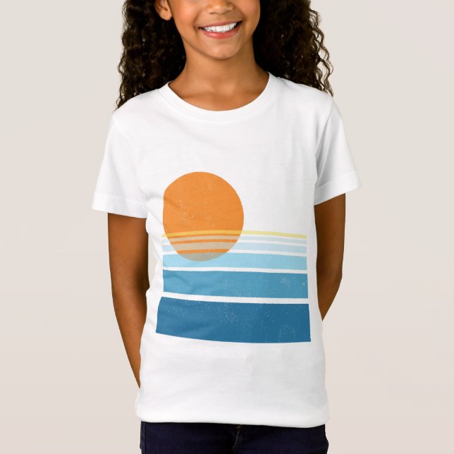 Modernes Kalifornien Sunrise T-Shirt (Vorderseite)