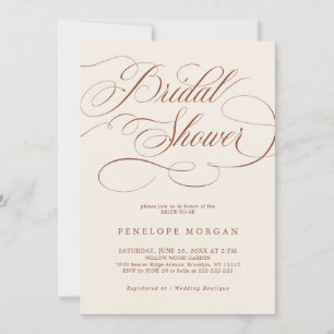 Modernes Kalligrafie-Brautparty Boho Einladung