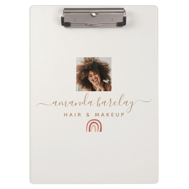 Modernes Kalligrafie-Script-Foto Klemmbrett (Vorderseite)