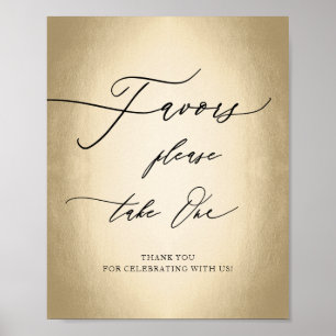 Modernes Kalligrafie-Script Gold-Favoriten für Hoc Poster