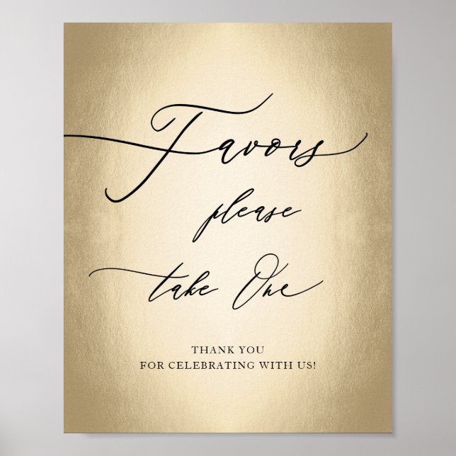 Modernes Kalligrafie-Script Gold-Favoriten für Hoc Poster (Vorne)