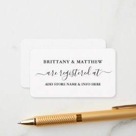 Modernes Kalligrafie-Skriptverzeichnis für Hochzei Begleitkarte