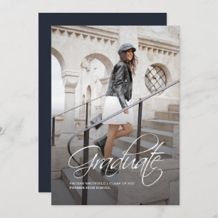 Modernes Kalligrafisches Foto 2022 Abschluss Ankündigung