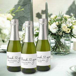 Modernes kalligrafisches Herz Vielen Dank Wedding