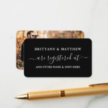 Modernes kalligrafisches Hochzeitsregister Foto Bl