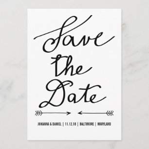 Modernes Kalligraphie-Skript, das Save the Date