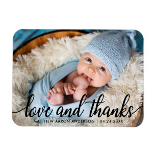 Modernes Kalligraphie-Skript-neue Baby-Liebe und Magnet