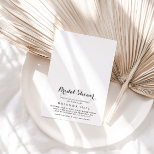 Modernes kalligraphisches Brautparty Einladung