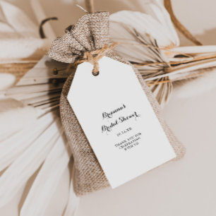 Modernes kalligraphisches Brautparty Geschenkanhänger