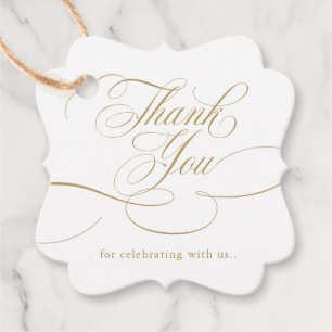 Modernes kalligraphisches Zeitloses Gold Vielen Da Geschenkanhänger