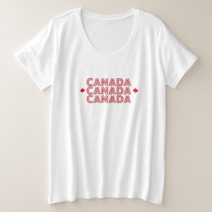 Modernes kanadisches Flaggenland KANADA Souvenir Große Größe T-Shirt