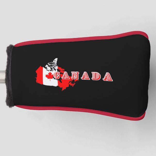 Modernes kanadisches Kanada Art Letter Map Flag So Golf Headcover (Vorderseite)