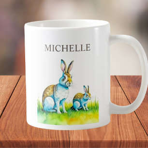 Modernes Kaninchen nach Maß Ostern Kaffeetasse