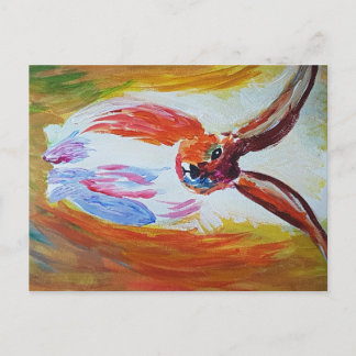 Modernes Kaninchen Postkarte