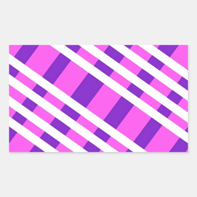 Modernes Kariertes Design Rechteckiger Aufkleber (Vorderseite)