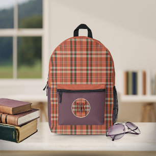 Modernes Kariertes Korallenriff Bedruckter Rucksack