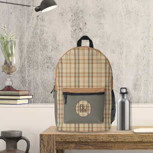 Modernes Kariertes Pergament Bedruckter Rucksack