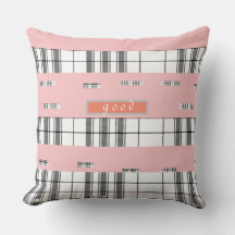 Modernes, Kariertes rosa Kissen