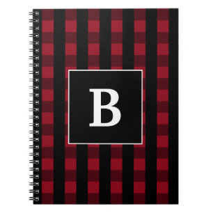 Modernes Kariertes rotes und schwarzes Buffalo Notizblock