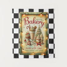 Modernes, kariertes Rustikales Weihnachtsgebäck