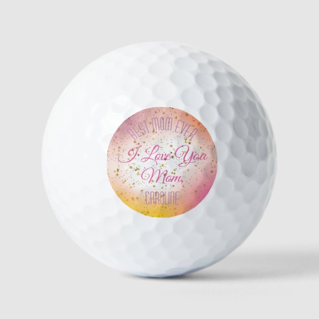 Modernes Kawaii Rosa Beste Mama je Muttertag Golfball (Vorderseite)