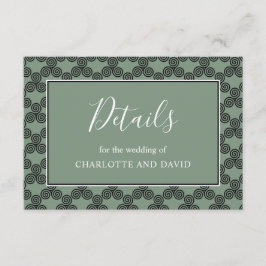 Modernes keltisches Knot Irish Wedding Detail Begleitkarte