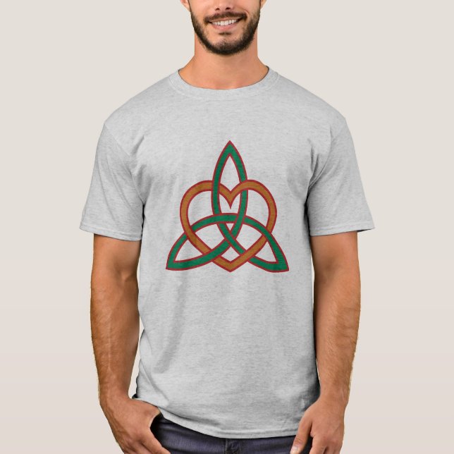 Modernes keltisches Triquetra in natürlichen Farbe T-Shirt (Vorderseite)