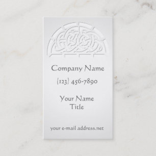 Modernes keltisches Weiß Visitenkarte