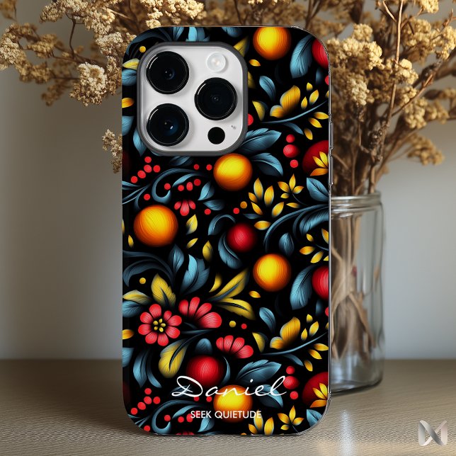 Modernes Khokhloma Floral mit einer lebendigen Dre Case-Mate iPhone Hülle (Von Creator hochgeladen)