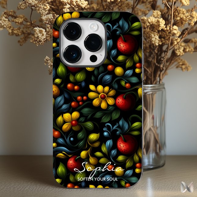 Modernes Khokhloma floral Muster mit lebhafter Far Case-Mate iPhone Hülle (Von Creator hochgeladen)