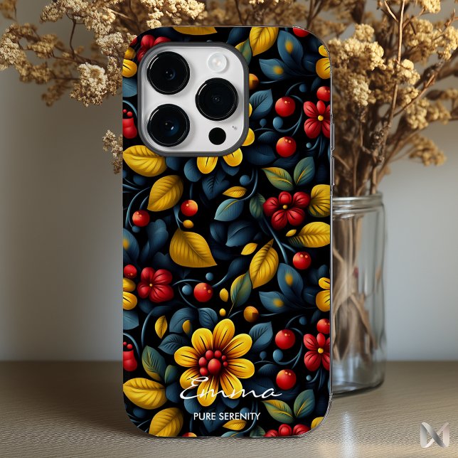 Modernes Khokhloma floral Pattern - kühl und elega Case-Mate iPhone Hülle (Von Creator hochgeladen)