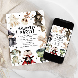 Modernes Kids-Halloween-Party Einladung