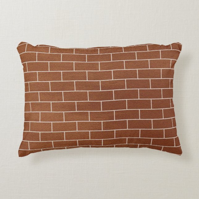 Modernes Kissen mit Brick Wall Design (Vorderseite)