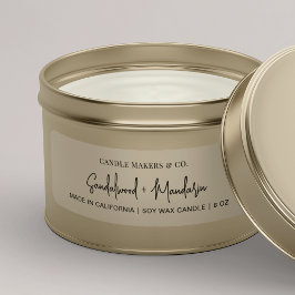 Modernes, klares weißes Kerzenlicht 3x1" Rechteck Aufkleber