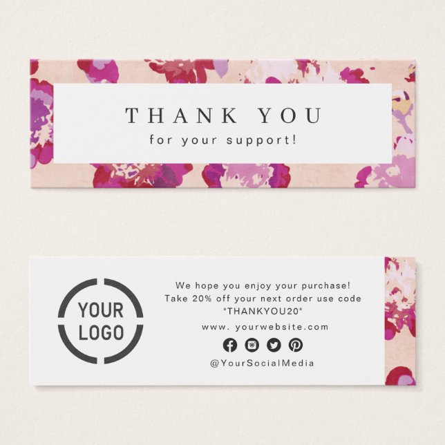 Modernes klassisches abstraktes Blumengeschäft (Vorne & Hinten)