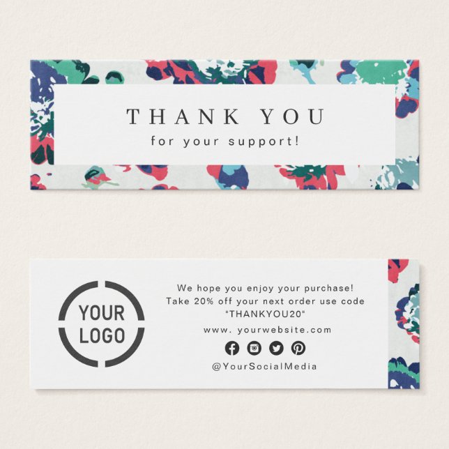 Modernes klassisches abstraktes Blumengeschäft (Vorne & Hinten)